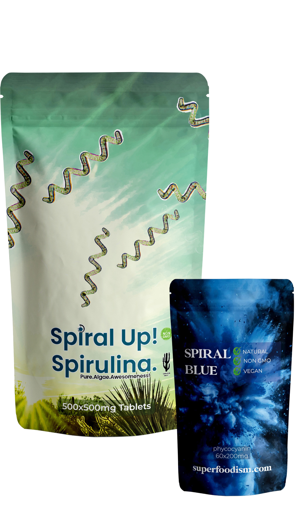 spirul up spiral blue transparent